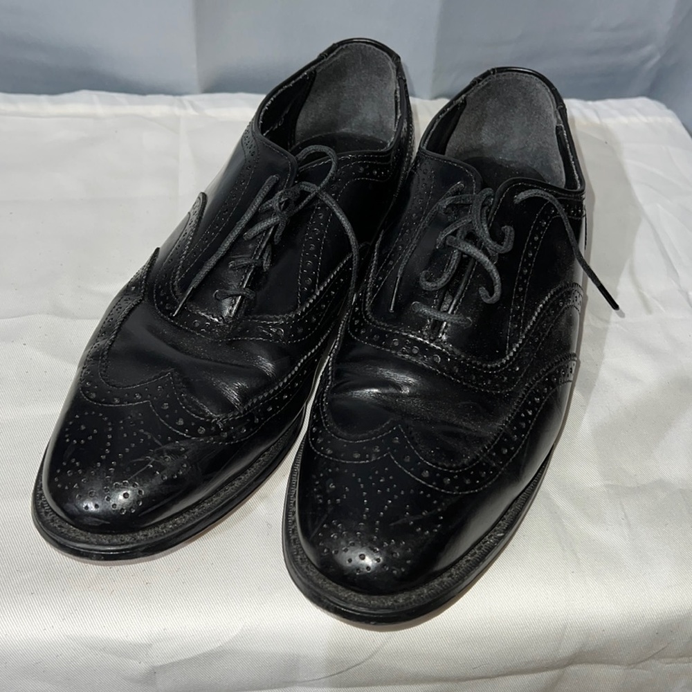USED!! Nunn Bush men's wingtip Black size 10.5
